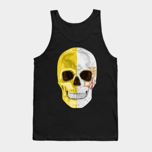 Vatican City Flag Skull - Gift for Vatican With Roots From Vatican City Tank Top